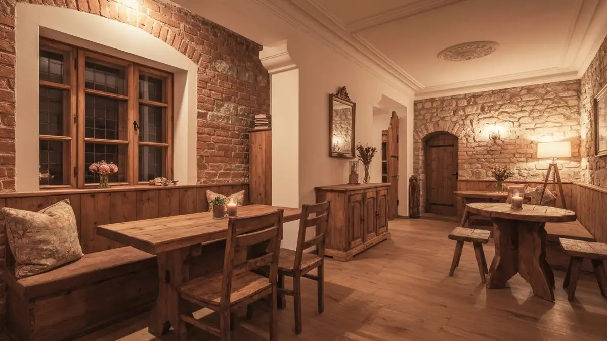 Butikowy hotel w Krakowie z klimatycznym wnętrzem, drewnianymi meblami i zabytkową architekturą
