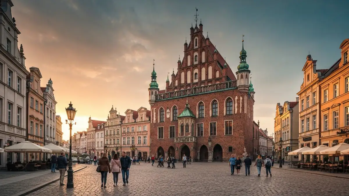 Stare Miasto w Toruniu z widokiem na Ratusz i Rynek Staromiejski